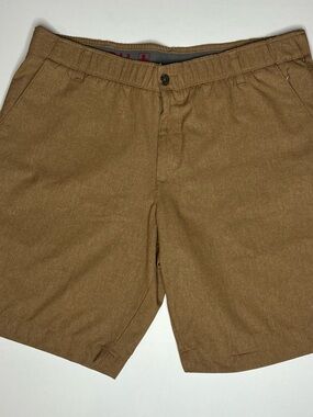 Men's SwissTech Golden Brown Heather Performance Golf Shorts Size 38